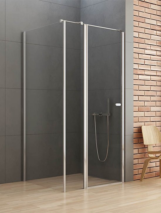 New Trendy New Soleo Kabina Prysznicowa Narożna Prostokątna Drzwi Uchylne Pojedyncze 120x100 cm (K-0736)